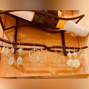 6 Pairs Sterling Silver Earrings